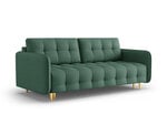Trivietė sofa Micadoni Home Scaleta, žalia/auksinės spalvos