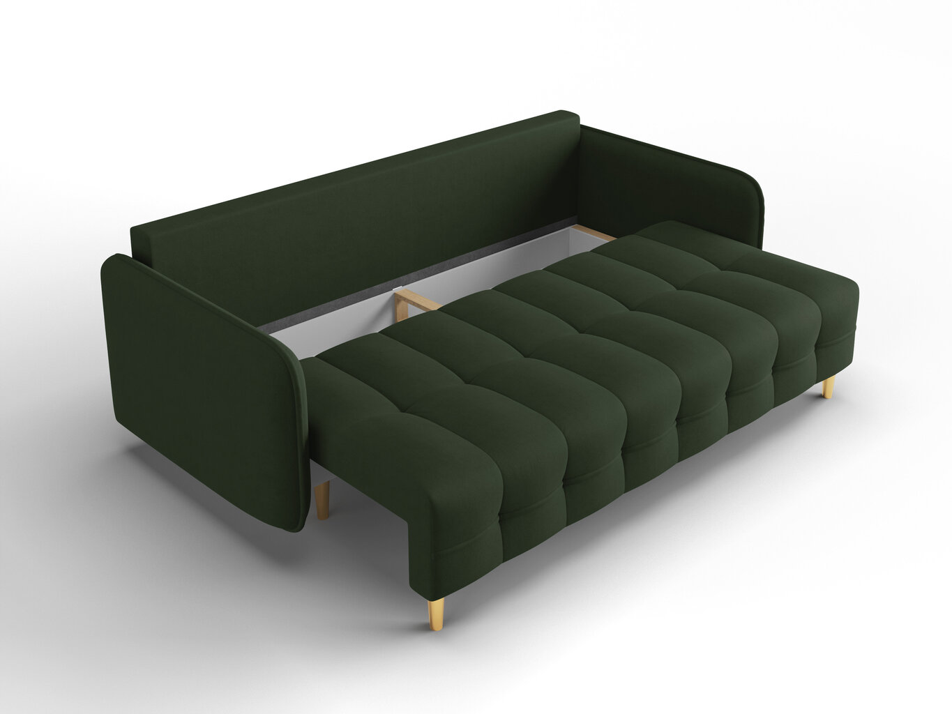 Trivietė sofa Micadoni Home Scaleta, tamsiai žalia/auksinės spalvos цена и информация | Sofos | pigu.lt