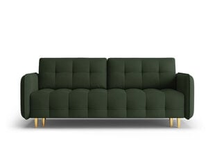 Trivietė sofa Micadoni Home Scaleta, tamsiai žalia/auksinės spalvos kaina ir informacija | Sofos | pigu.lt