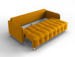 Trivietė sofa Micadoni Home Scaleta, geltona/auksinės spalvos kaina ir informacija | Sofos | pigu.lt