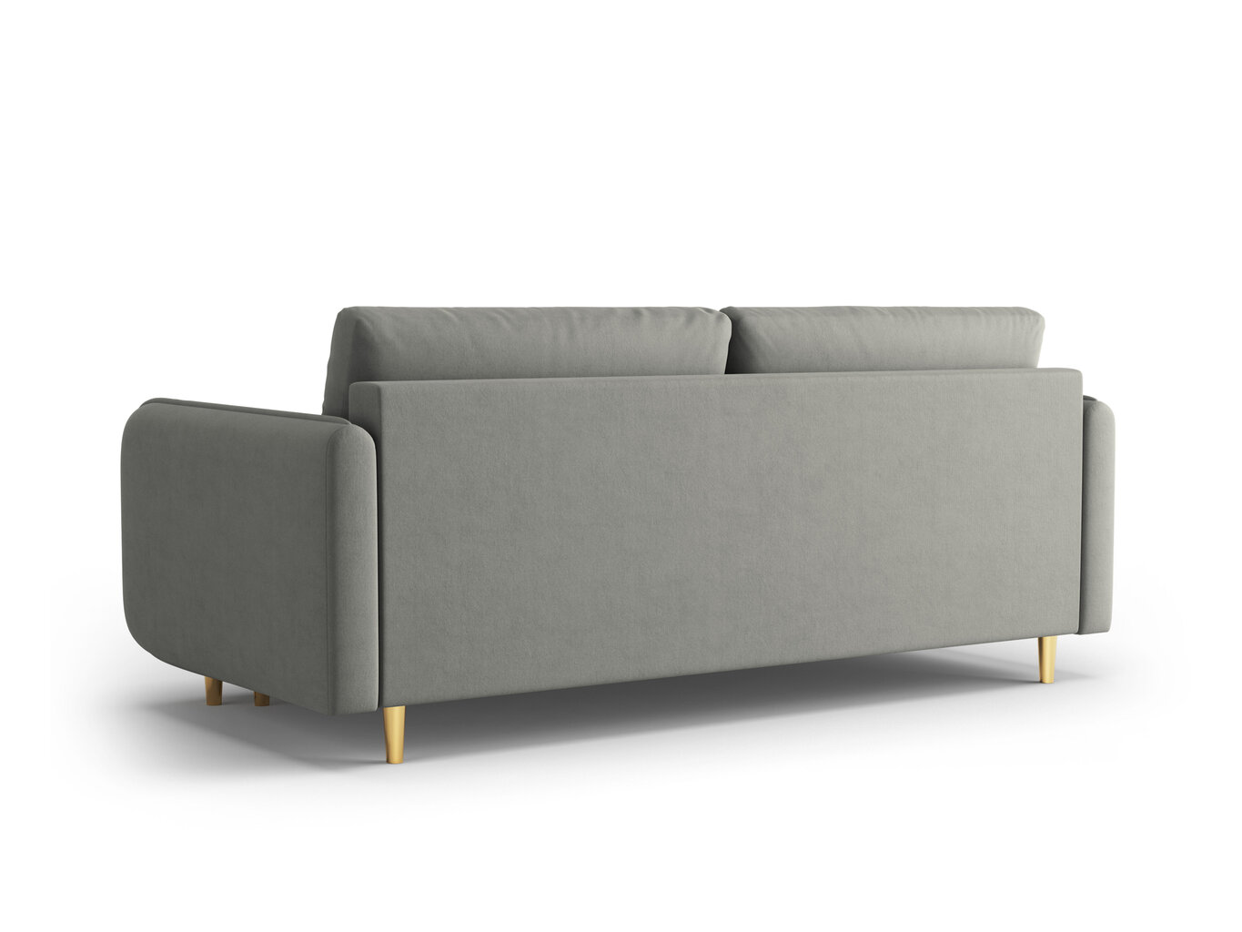 Trivietė sofa Micadoni Home Scaleta, šviesiai pilka/auksinės spalvos kaina ir informacija | Sofos | pigu.lt