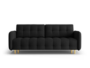 Trivietė sofa Micadoni Home Scaleta, juoda/auksinės spalvos kaina ir informacija | Sofos | pigu.lt