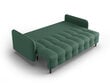 Trivietė sofa Micadoni Home Scaleta, žalia/juoda kaina ir informacija | Sofos | pigu.lt