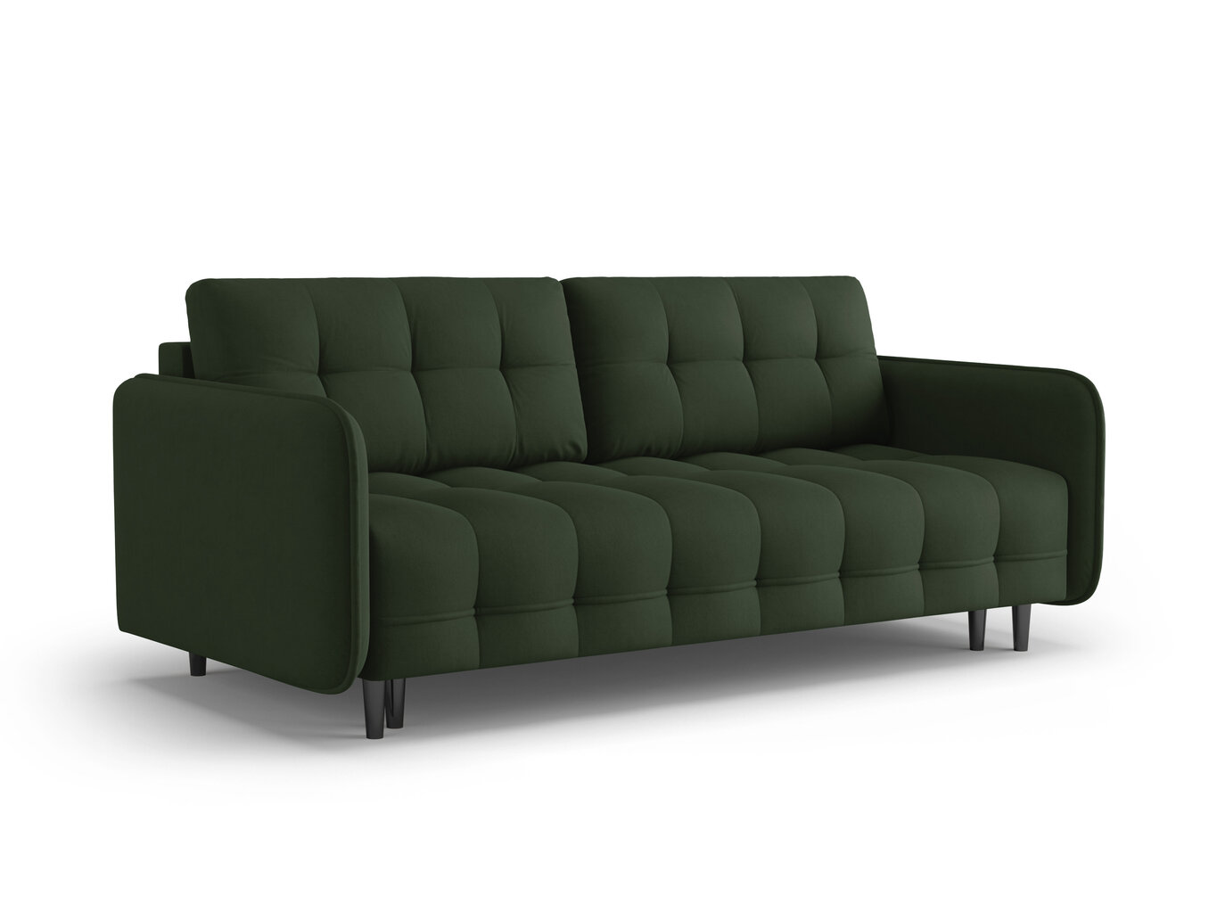 Trivietė sofa Micadoni Home Scaleta, tamsiai žalia/juoda kaina ir informacija | Sofos | pigu.lt