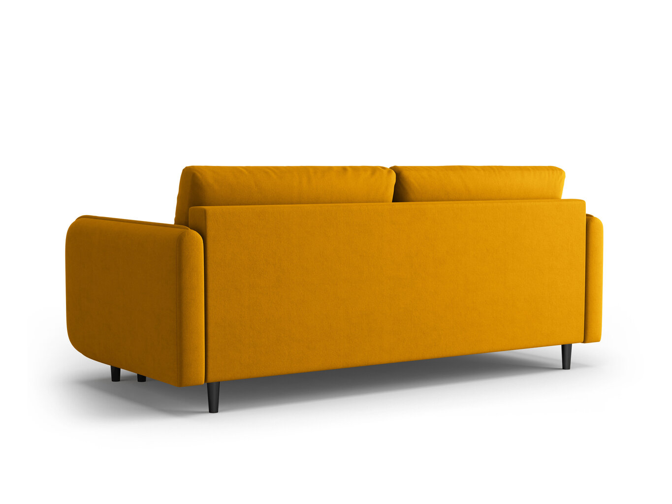 Trivietė sofa Micadoni Home Scaleta, geltona/juoda kaina ir informacija | Sofos | pigu.lt