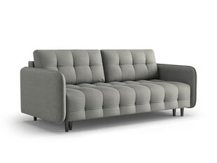 Trivietė sofa Micadoni Home Scaleta, šviesiai pilka/juoda kaina ir informacija | Sofos | pigu.lt