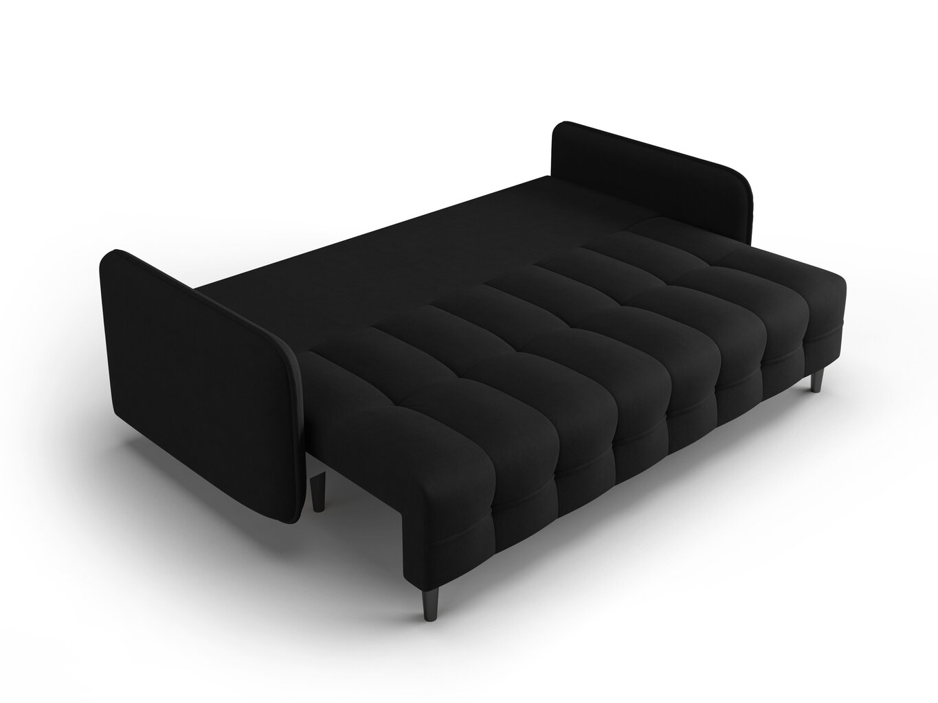 Trivietė sofa Micadoni Home Scaleta, juoda kaina ir informacija | Sofos | pigu.lt