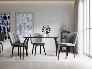Stalas Micadoni Home Sono, 140x90 cm, juodas kaina ir informacija | Virtuvės ir valgomojo stalai, staliukai | pigu.lt