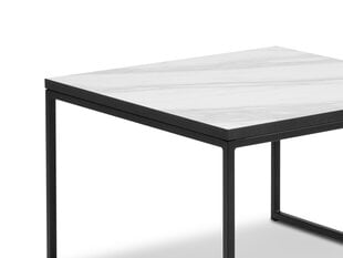Журнальный столик Micadoni Home Veld, 62x42 см, белый/черный цена и информация | Журнальные столы | pigu.lt