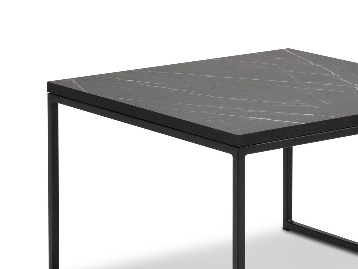 Kavos staliukas Micadoni Home Veld, 62x42 cm, pilkas/juodas kaina ir informacija | Kavos staliukai | pigu.lt