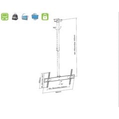 Manhattan 423625 37-70” цена и информация | Кронштейны и крепления для телевизоров | pigu.lt