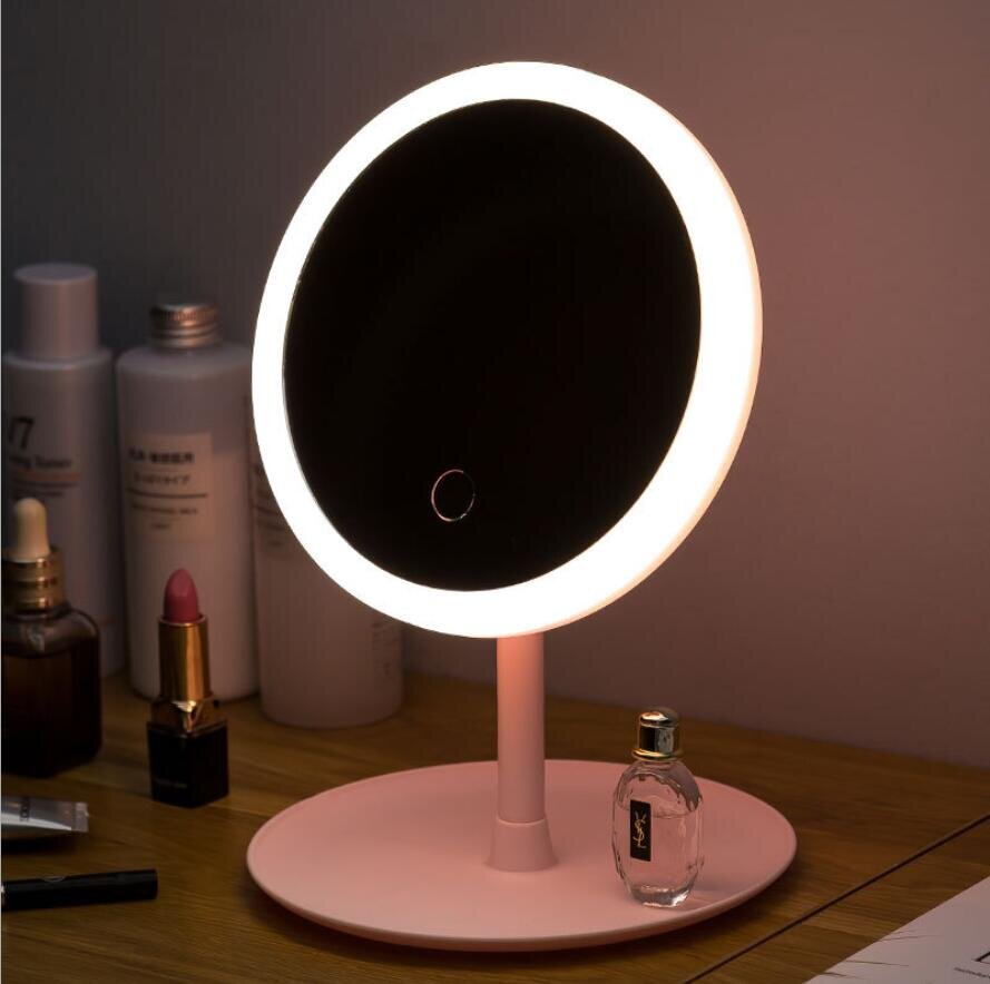 Veidrodis su LED šviečiančiu kosmetiniu veidrodžiu Makiažas цена и информация | Kosmetinės, veidrodėliai | pigu.lt