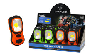 Led žibintuvėlis / darbo lemputė + baterijos 3 x AAA, 130 lm цена и информация | Фонарики, прожекторы | pigu.lt