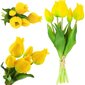 Dirbtinės tulpės, 5 vnt., geltonos kaina ir informacija | Interjero detalės | pigu.lt