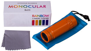 Monokuliaras Levenhuk Rainbow 8x25, oranžinė spalva kaina ir informacija | Žiūronai | pigu.lt