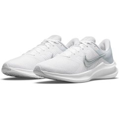 Женские кроссовки Nike Downshifter 11 White Metallic Silver цена и информация | Спортивная обувь, кроссовки для женщин | pigu.lt