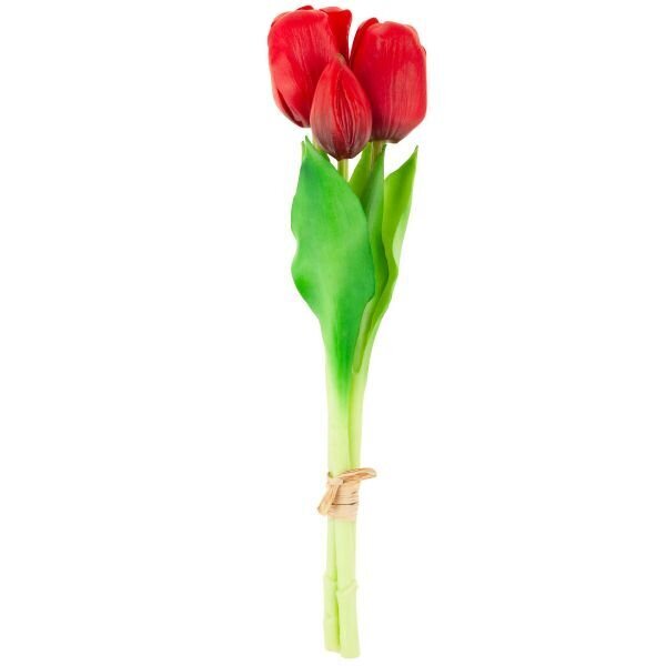 Dirbtinės tulpės, 3 vnt., raudonos цена и информация | Interjero detalės | pigu.lt