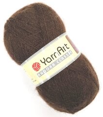 Нитки для вязания YarnArt Angora Classic, 100 г, цвет темно-коричневый, 1182R цена и информация | Принадлежности для вязания | pigu.lt
