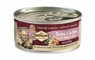 Carnilove для котят с индейкой и лососем, 12х100 гр цена и информация | Консервы для кошек | pigu.lt