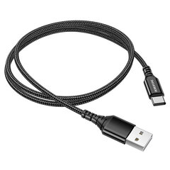 Borofone Cable BX54 Ultra Bright – USB prie C tipo – 2,4A 1 metras, juodas kaina ir informacija | Laidai telefonams | pigu.lt