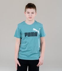 Футболка Puma Ess+ Col Logo Green 586985 50 586985 50/128 цена и информация | Рубашки для мальчиков | pigu.lt