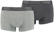 Trumpikės vyrams Puma Basic Trunk Grey Black 935015 08, 2 vnt. kaina ir informacija | Trumpikės | pigu.lt