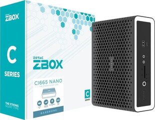 Mini-PC ZBOX-CI665NANO-BE kaina ir informacija | Stacionarūs kompiuteriai | pigu.lt