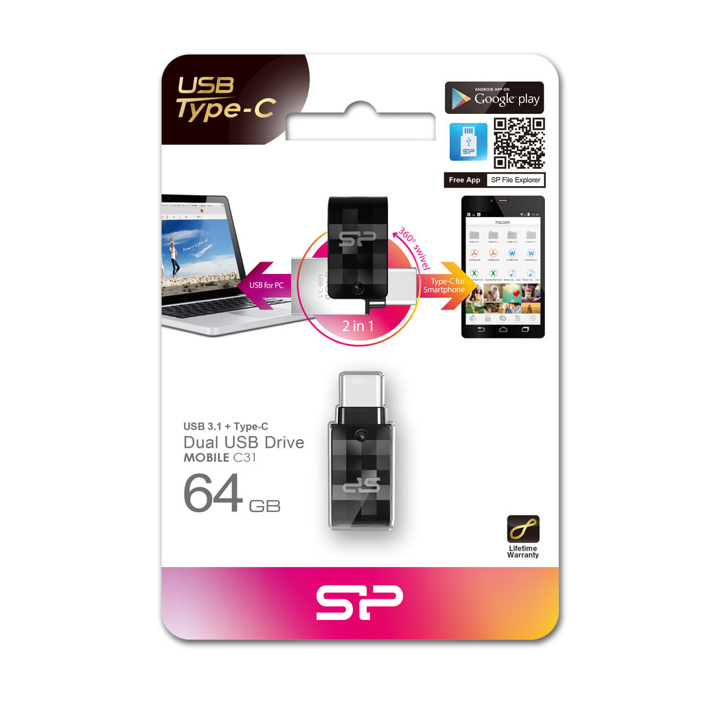 Silicon Power Mobile 64GB kaina ir informacija | USB laikmenos | pigu.lt