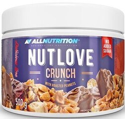 Крем из молочного шоколада с добавлением хрустящего жареного арахиса AllNutrition Nutlove Crunch, 500 г  цена и информация | Сладости | pigu.lt