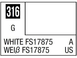 Dažai Mr.Hobby - Mr.Color serijos nitro dažai C-316 FS17875 White, 10ml kaina ir informacija | Piešimo, tapybos, lipdymo reikmenys | pigu.lt