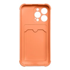 Hurtel Card Armor Case cover skirtas iPhone 12 Pro Max, oranžinis kaina ir informacija | Telefono dėklai | pigu.lt