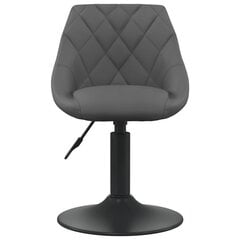 Valgomojo kėdė, tamsiai pilkos spalvos, aksomas (335317) цена и информация | Стулья для кухни и столовой | pigu.lt