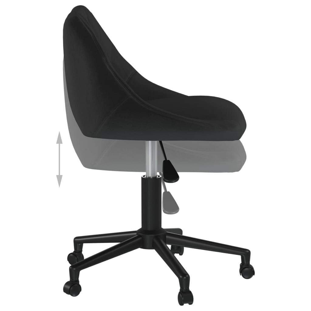 Pasukama valgomojo kėdė, juoda, aksomas (335481) цена и информация | Virtuvės ir valgomojo kėdės | pigu.lt