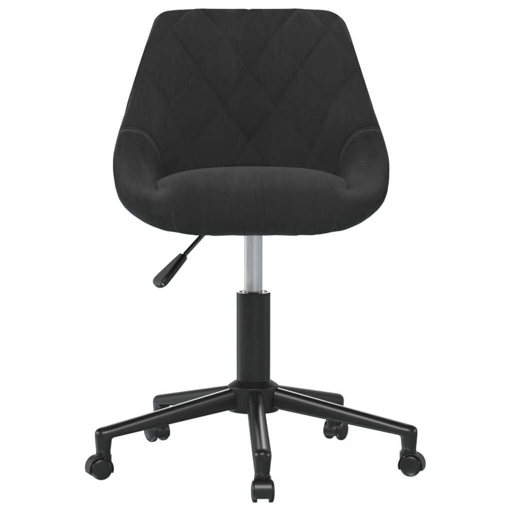 Pasukama valgomojo kėdė, juoda, aksomas (335481) цена и информация | Virtuvės ir valgomojo kėdės | pigu.lt