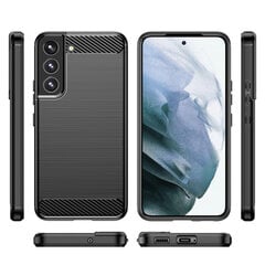 Hurtel Carbon Case skirtas Samsung Galaxy S22 + (S22 Plus), juodas kaina ir informacija | Telefono dėklai | pigu.lt