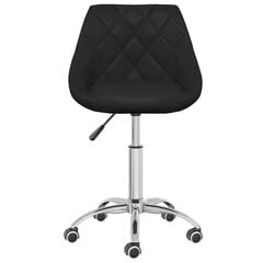 Pasukama biuro kėdė, juodos spalvos, dirbtinė oda kaina ir informacija | Biuro kėdės | pigu.lt