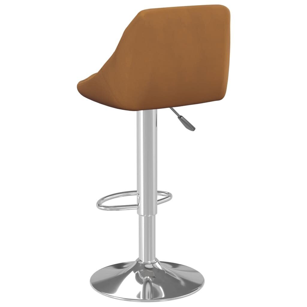 Baro taburetės, 2 vnt., rudos spalvos, aksomas kaina ir informacija | Virtuvės ir valgomojo kėdės | pigu.lt
