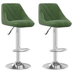 Baro taburetės, 2vnt., tamsiai žalios spalvos, aksomas kaina ir informacija | Virtuvės ir valgomojo kėdės | pigu.lt