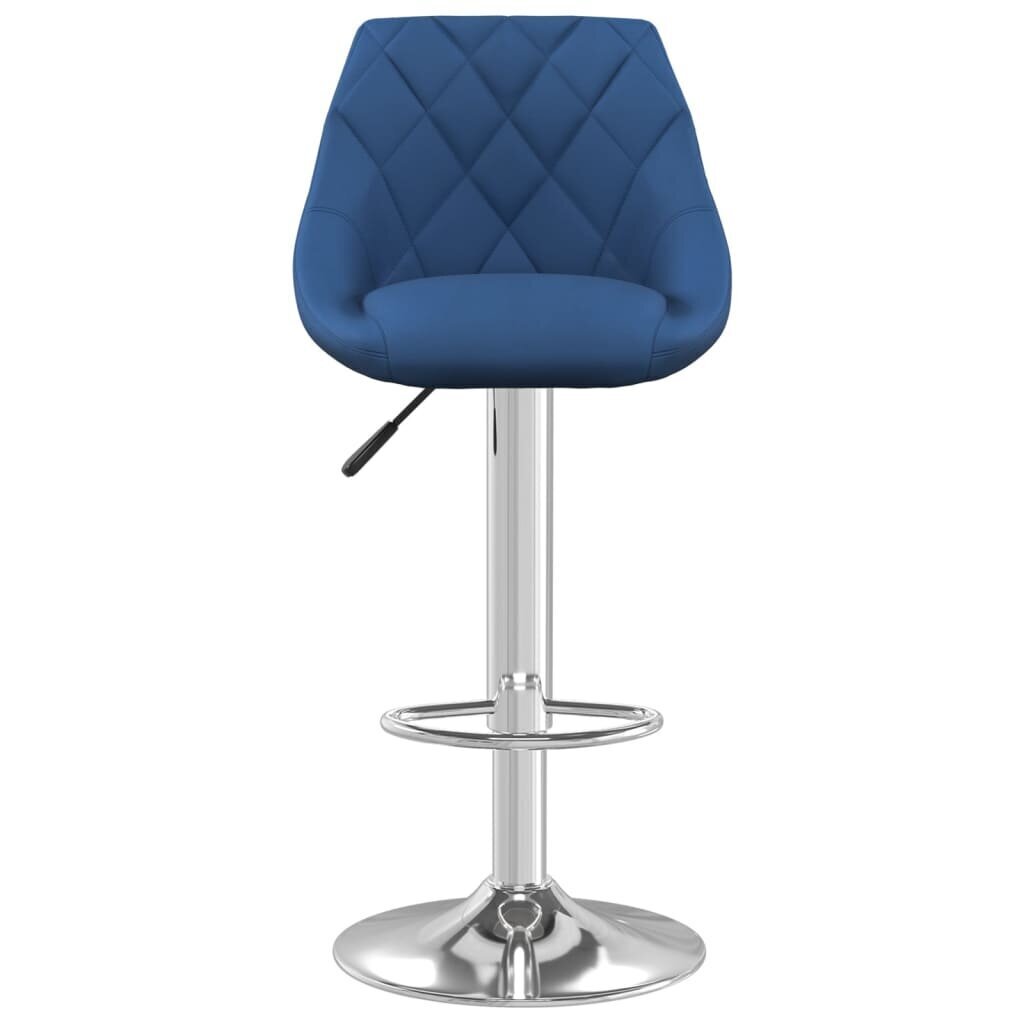Baro taburetės, 2vnt., mėlynos, aksomas kaina ir informacija | Virtuvės ir valgomojo kėdės | pigu.lt
