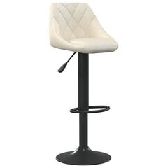Барные стулья, 2 шт, кремовые, бархат цена и информация | Стулья для кухни и столовой | pigu.lt