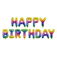 Foliniai balionai Happy Birthday, įvairių spalvų kaina ir informacija | Balionai | pigu.lt
