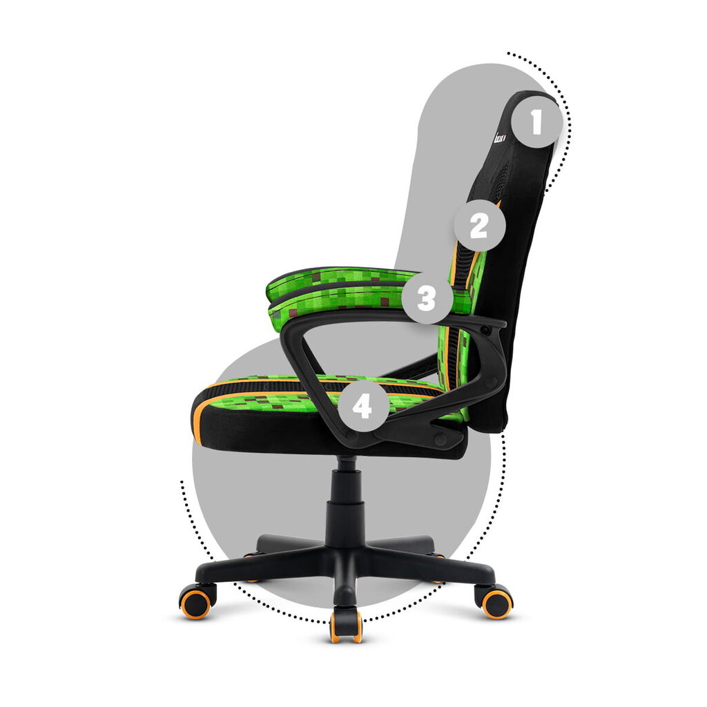Vaikiška žaidimų kėdė Huzaro Ranger 1.0 Pixel mesh цена и информация | Biuro kėdės | pigu.lt