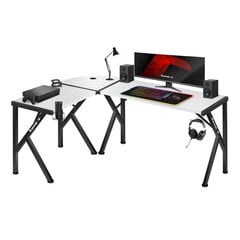 Žaidimų stalas Huzaro Hero 6.3 White, baltas kaina ir informacija | Kompiuteriniai, rašomieji stalai | pigu.lt