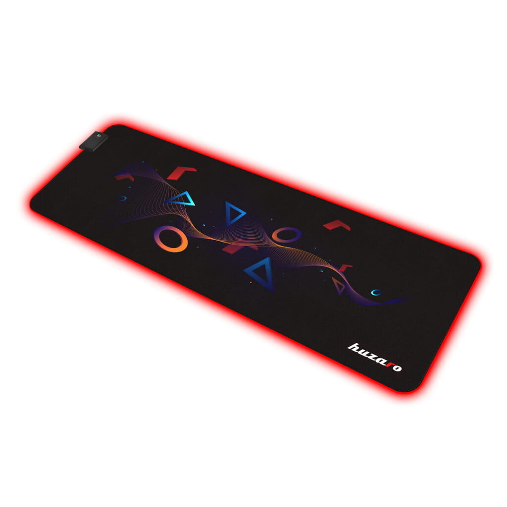 Huzaro- Mousepad 2.0 XL RGB, juoda kaina ir informacija | Pelės | pigu.lt