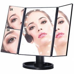 Косметическое зеркало с LED-подсветкой цена и информация | Косметички, косметические зеркала | pigu.lt