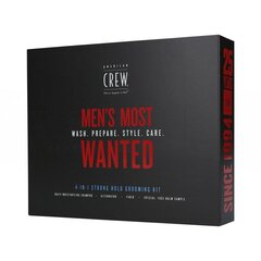 Plaukų priežiūros ir formavimo rinkinysAmerican Crew Men’s Most Wanted Hold Grooming Set, 4 priemonės kaina ir informacija | American Crew Kvepalai, kosmetika | pigu.lt