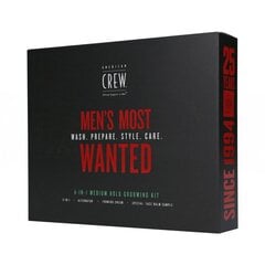 Plaukų priežiūros ir formavimo rinkinys American Crew Men’s Most Wanted Medium Grooming Set, 4 priemonės kaina ir informacija | American Crew Kvepalai, kosmetika | pigu.lt