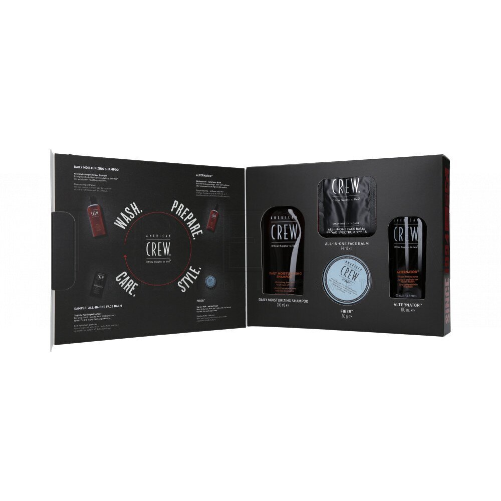 Plaukų priežiūros ir formavimo rinkinys American Crew Men’s Most Wanted Medium Grooming Set, 4 priemonės kaina ir informacija | Plaukų formavimo priemonės | pigu.lt