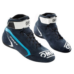 Lenktynių batai OMP FIRST RACE Mėlyna Talla 42 kaina ir informacija | Moto batai | pigu.lt