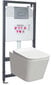 WC potinkinis komplektas Kerra Tinos/Pacific CHR su klozetu ir mygtuku Pacific Chrome kaina ir informacija | Klozetai | pigu.lt
